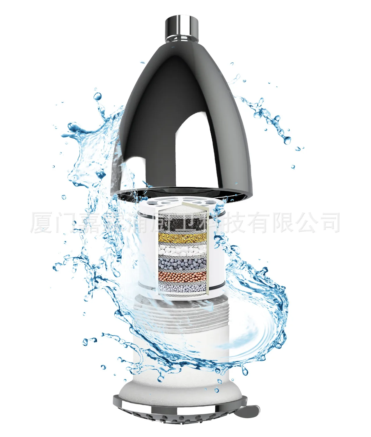 Foreign Trade Cross-border Filter Top Spray Removable Replacement Filter Element Shower Bath Multi-layer Shower Purifier Nozzle