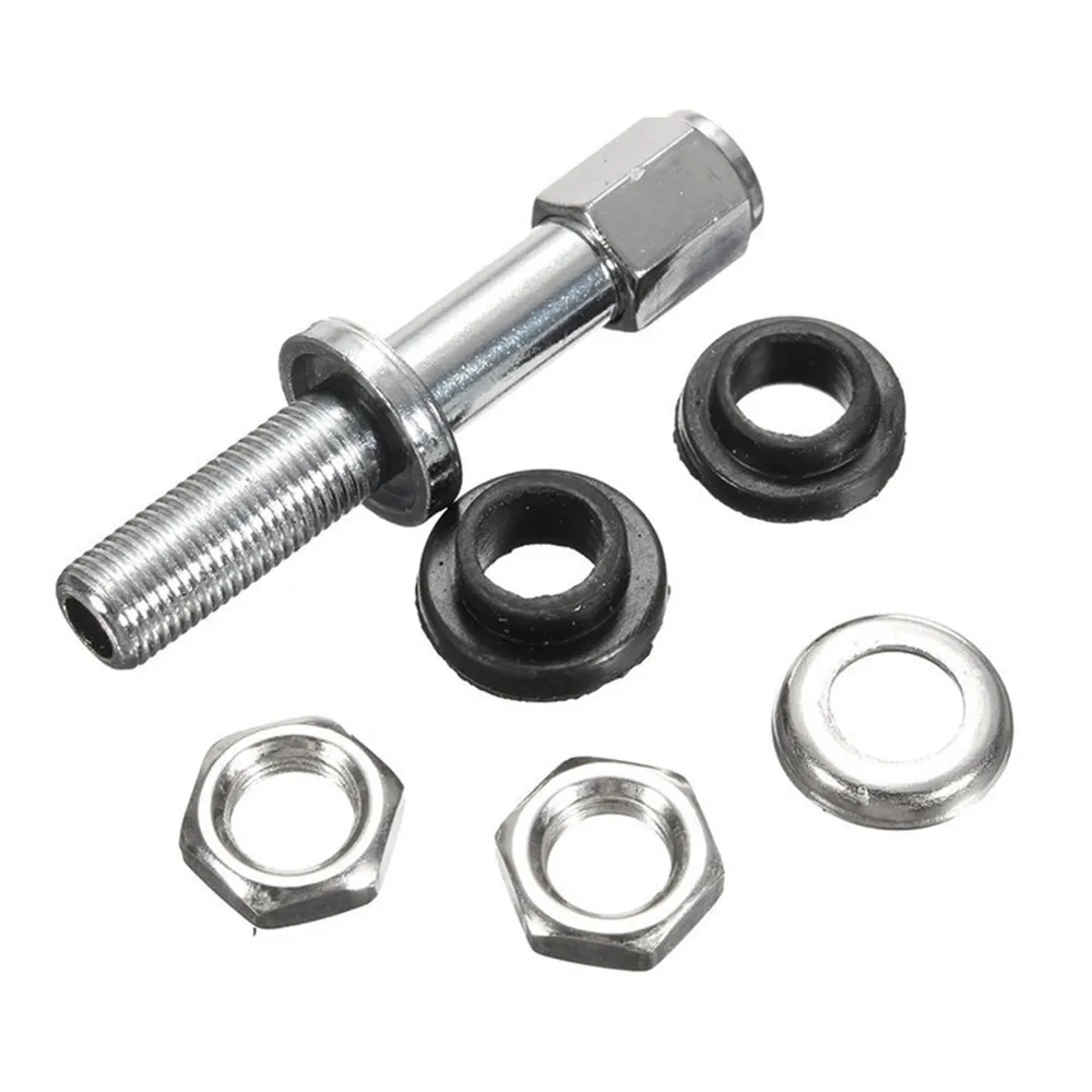 4Pcs TR48E  Bolt-in Car Tubeless Wheel Tire Valve Stem Dust Cap Cover Stainless Steel For Motorcycles Scooter Moped Bicycle Rims