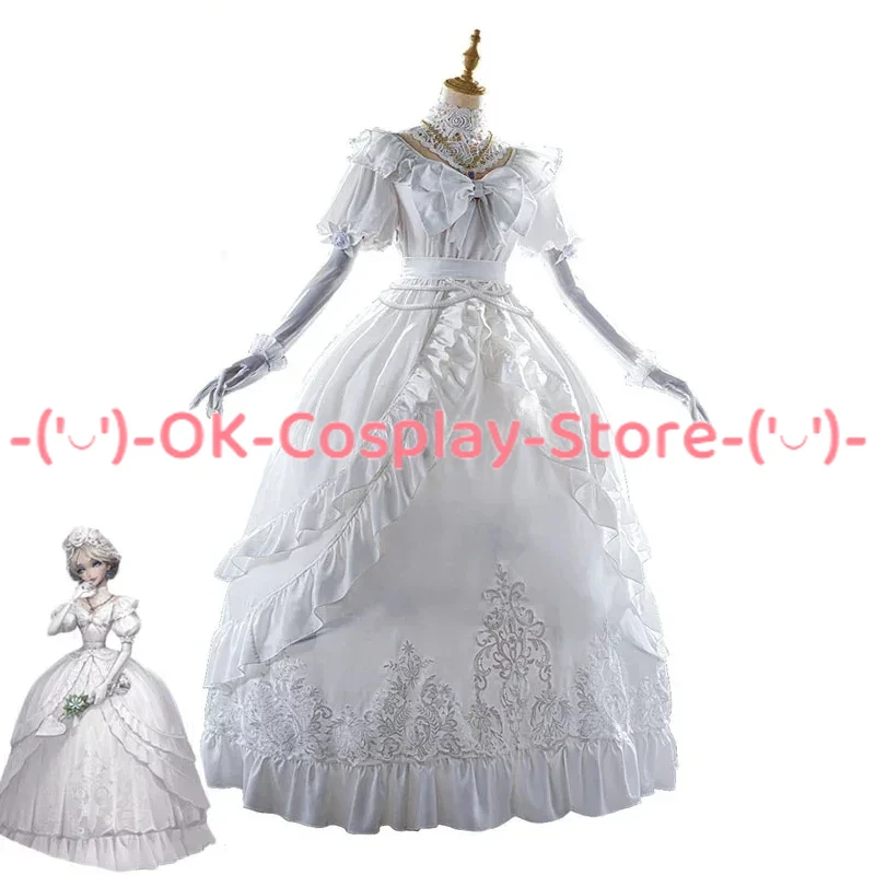 

Game Identity V Bloody Queen Mary Cosplay Costume Women White Ball Dress Party Suit Halloween Uniform Anime Clothing Custom Made