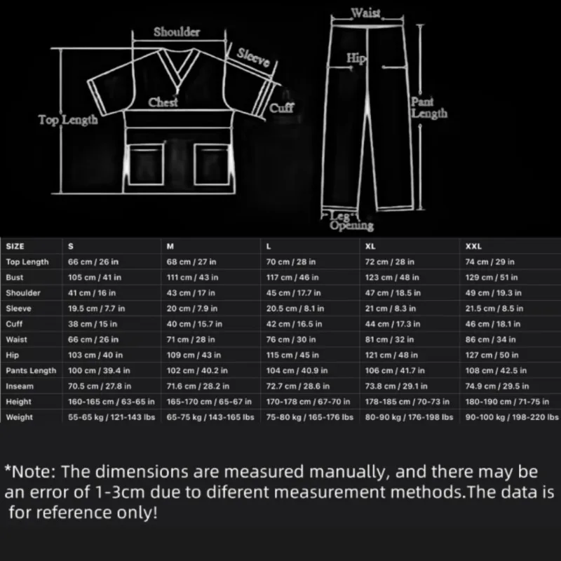 V-Neck Short-Sleeve Workwear Set Unisex Scrubs Surgical Gown Hospital Nurse Uniform Workshop Waiter Overalls