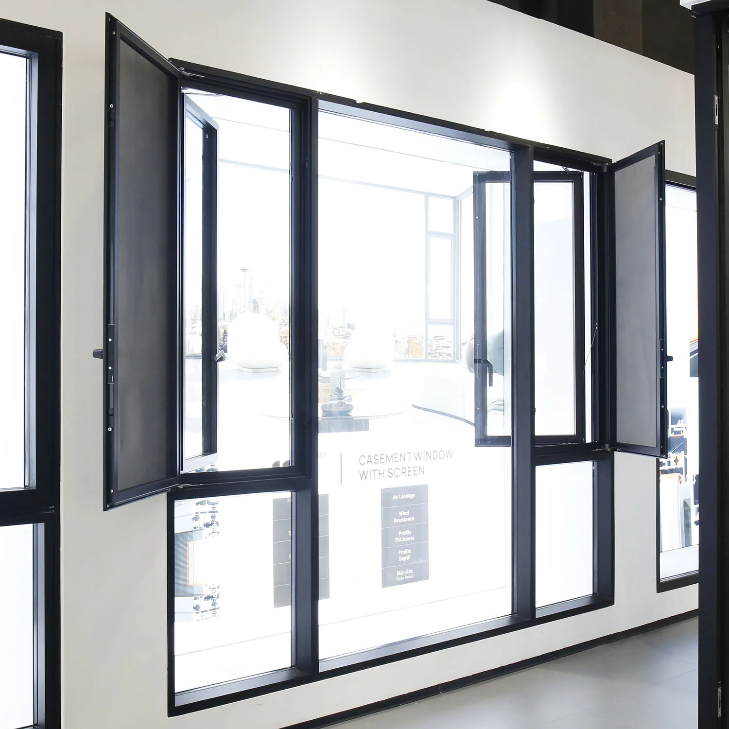 Sixinalu Casement Compound Window Soundproof Outward Custom Thermal Break Aluminium Windows Home Decor Custom