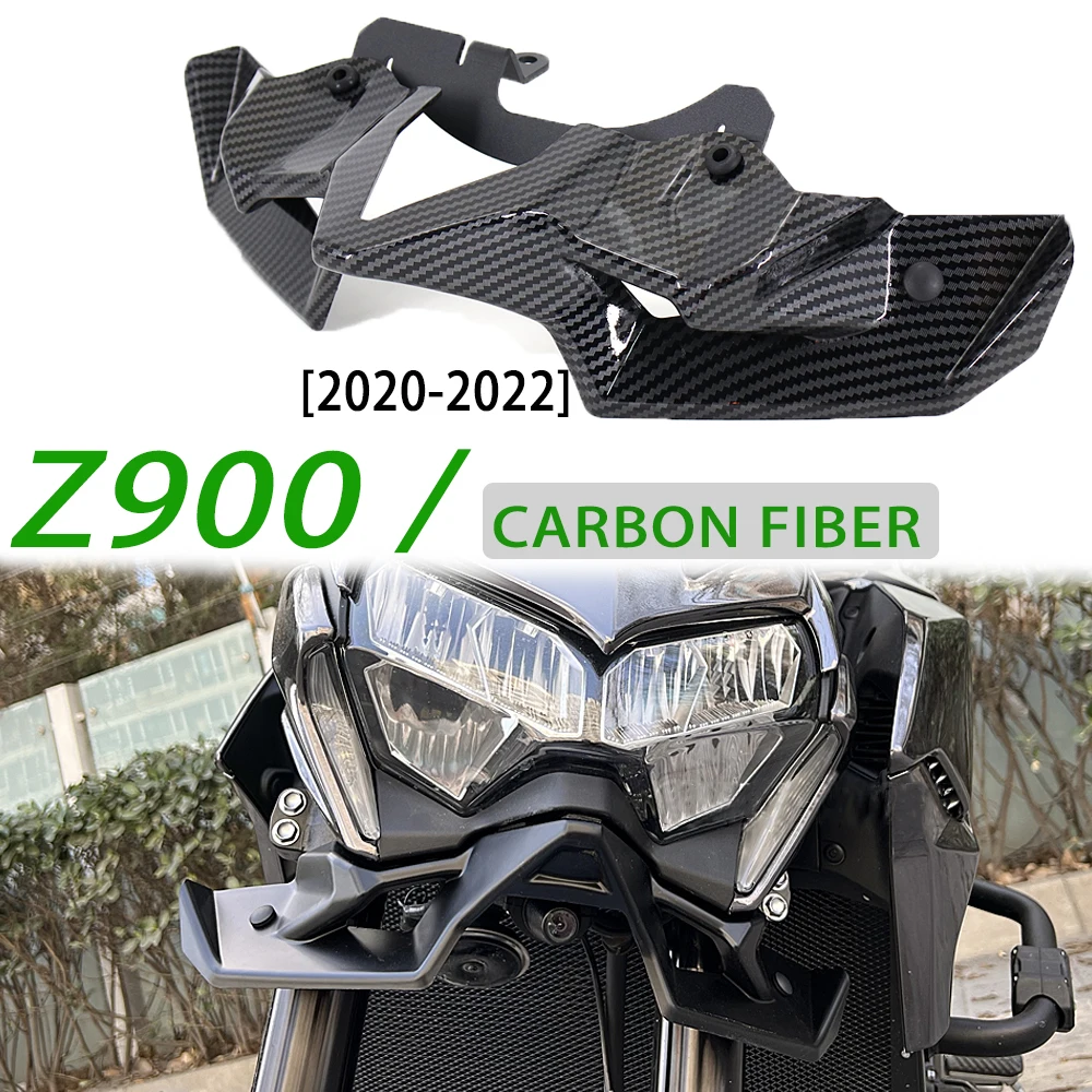 Accessories Carbon fiber Front Downforce Spoilers Downforce naked frontal spoilers For Kawasaki z900 Z 900 2020 2021 2022