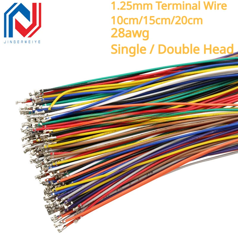 10Pcs SH1.0mm Jst 1.25mm PH2.0mm XH 2.54mm Terminal Wire Single / Double Head Electronic Connecting Cable Without Shell 10-30CM