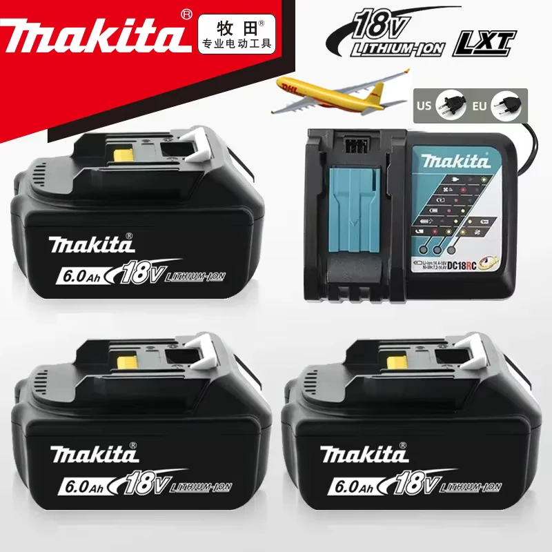 Genuine Makita 18V Battery 6Ah BL1850B Li-ion Replacement Battery BL1850 BL1860B BL1860 BL1840B BL1830B BL1830 LXT-400 RU