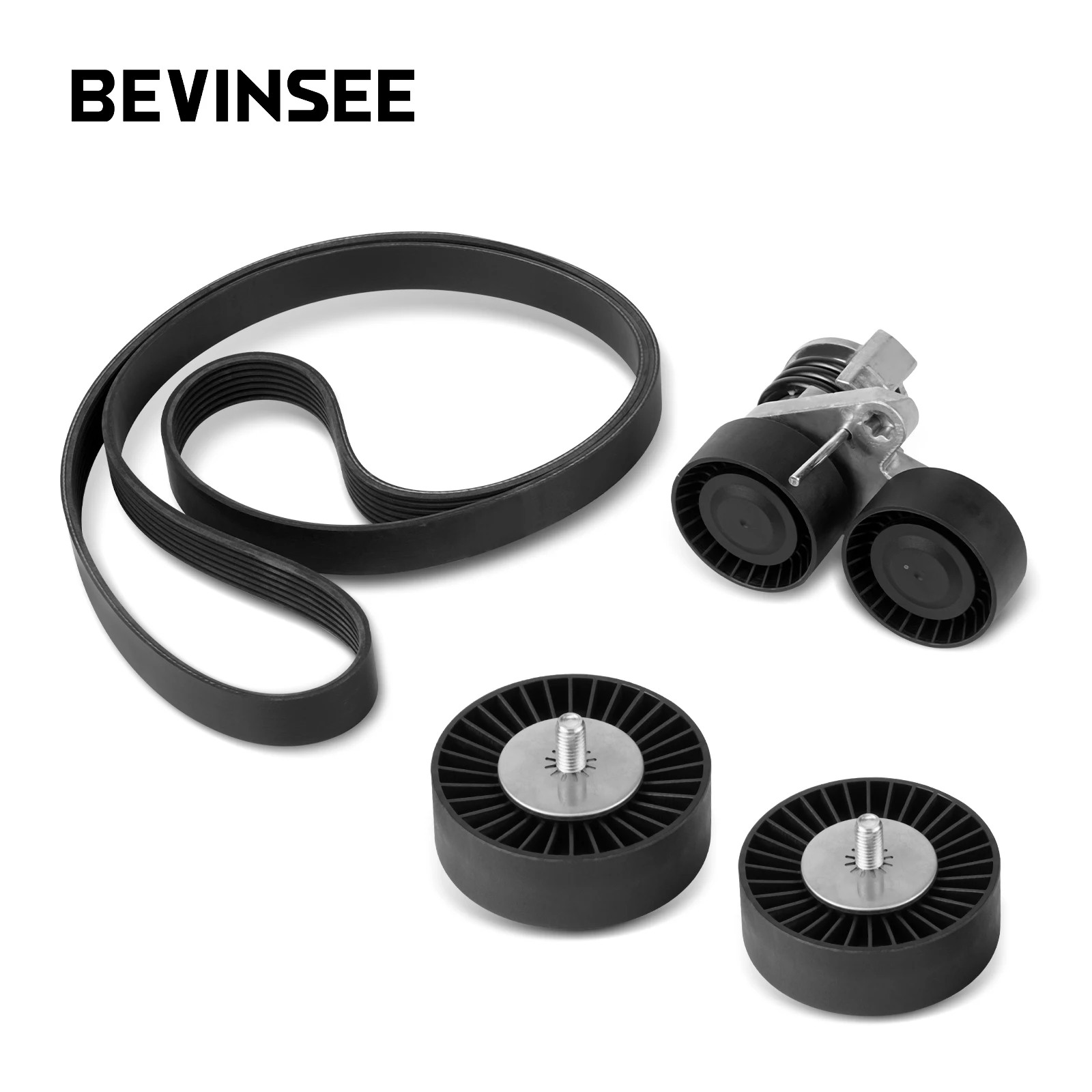 

BEVINSEE Drive Belt Pulley Tensioner Kit W/Bolt For BMW N54 Engine E90 E91 E92 E93 E82 E88 335i 335is 335xi 135i 1M 2005-2010