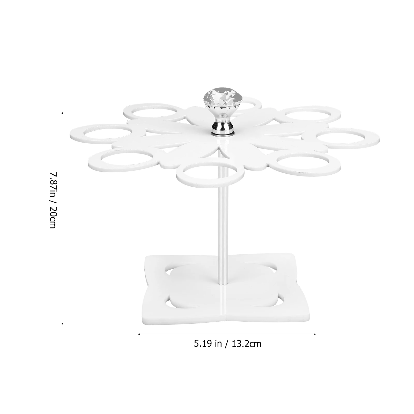 

Ice Cream Cone Holder Acrylic Rotatable 8 Holes Display Stand for Ice Cream Store Party Market Sushi Roll Rack
