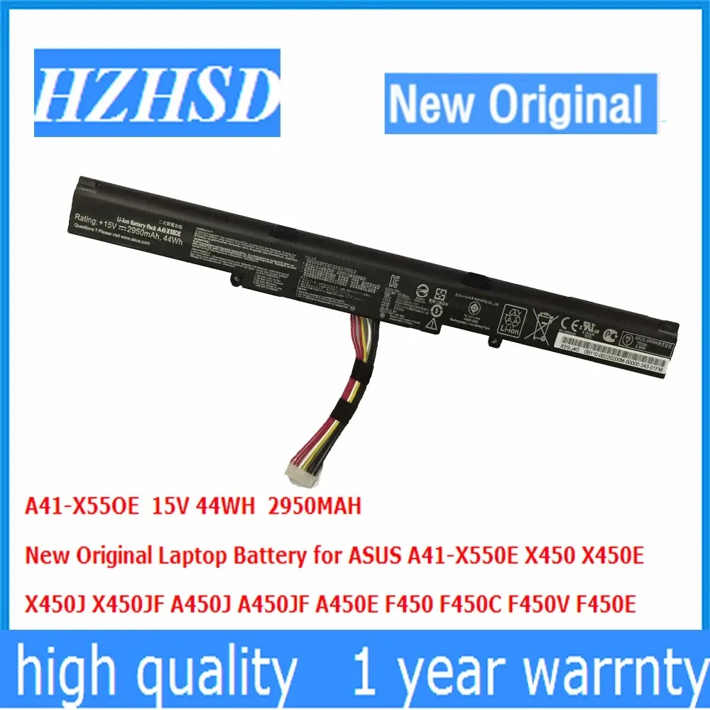 15V 44WH 2950MAH New Original A41-X550E Laptop Battery for ASUS X450 X450E  X450J X450JF A450J A450JF A450E F450 F450C F450V