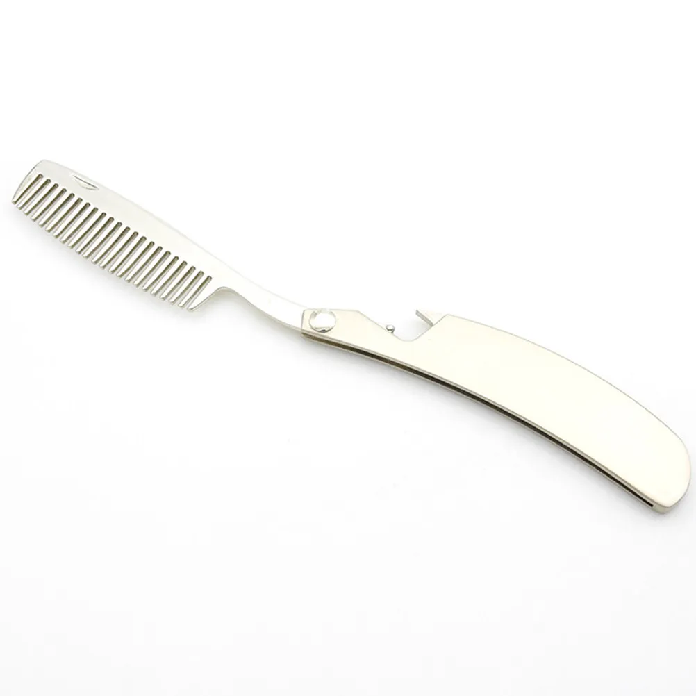 Beard Comb for Men Zinc Alloy Smooth Teeth Hair Comb Scalp Massage Circulation Boost Headache Relief Portable Styling