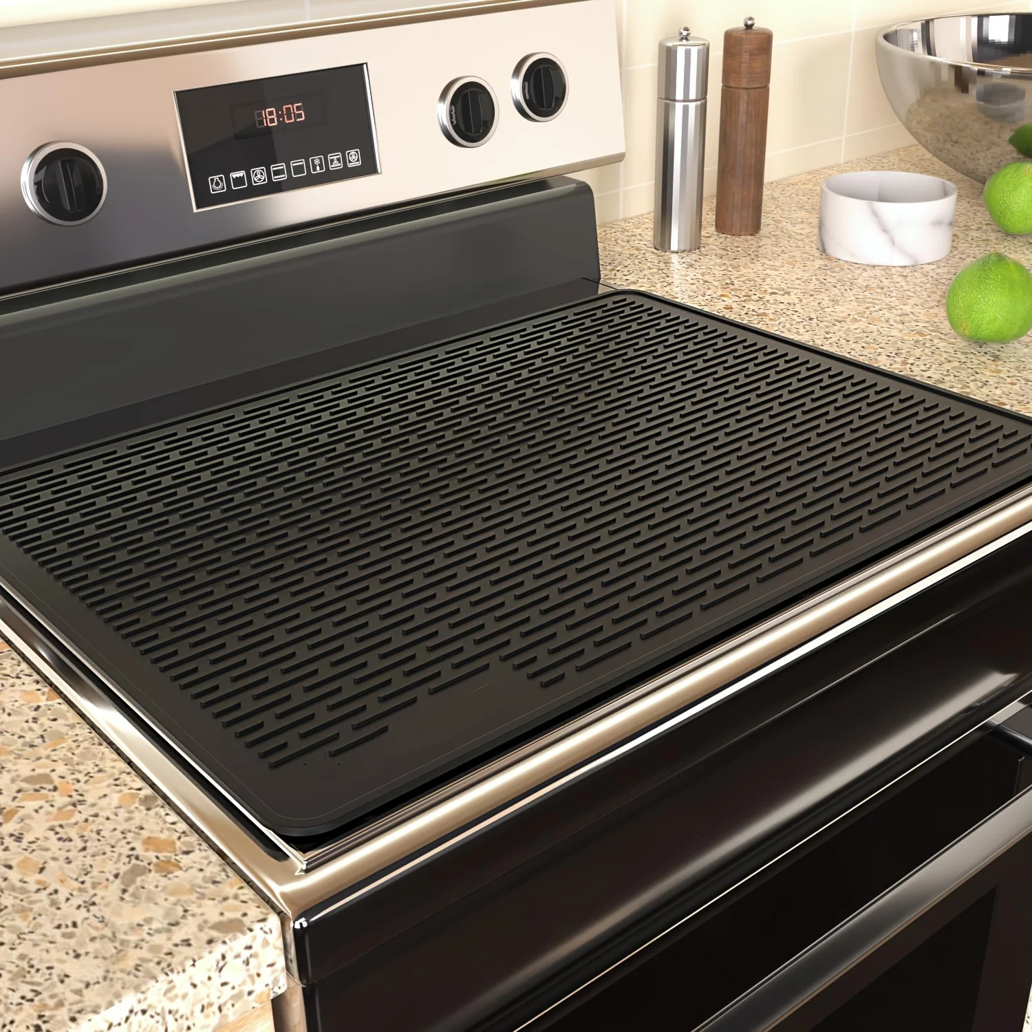 Tapete Protector de Silicona para Estufa, Resistente al Calor, Protector de Vitrocerámica Eléctrica, Tapete Extra Grande para Secar Platos, para Cocina y Autocaravana