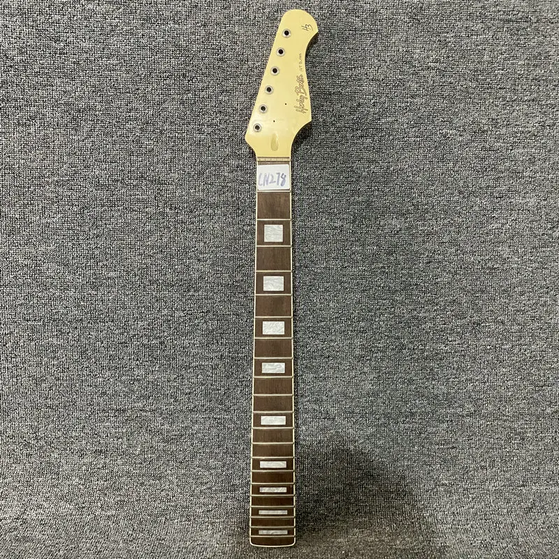 CN278CB278 DIY Guitar Kits Brown Flamed Maple Body with 21 Frets Maple Neck Unfinished Version with Damages for Replace