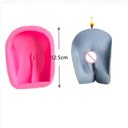 Silicone Vaginal Vela Mold para DIY, 3D, privado, feminino, Aromaterapia