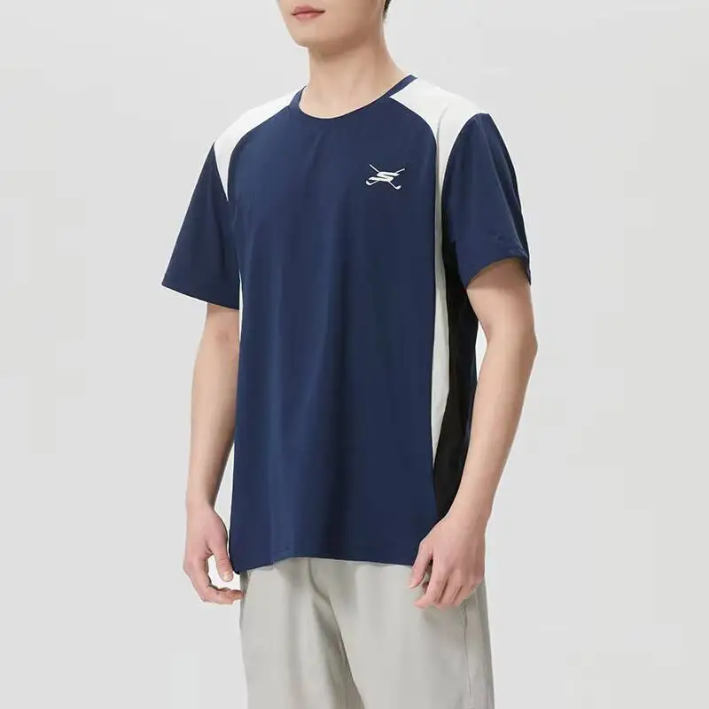 

Мужские футболки Skechers Color Block, 3 цвета, спортивная одежда, топы, темно-синий, черный, белый, P226U037-0515/03K8/0019, последняя модель