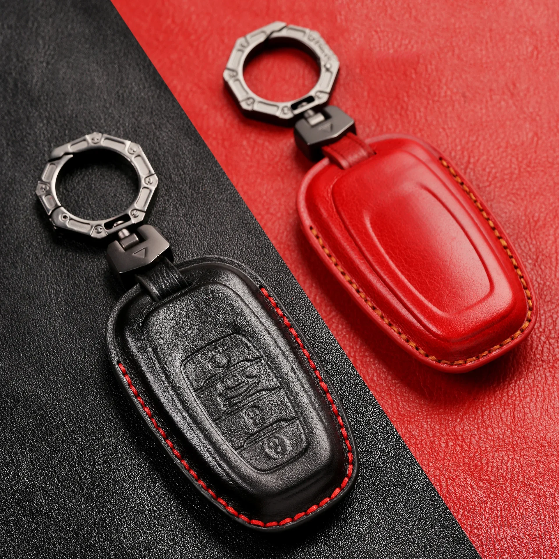 

1pc Car Remote Key Cover Fob Case Holder Shell For FAW Hongqi H5 HS7 EHS9 H9 H7 E-HS5 E-HS3 2020 2021 Keychain Accessories