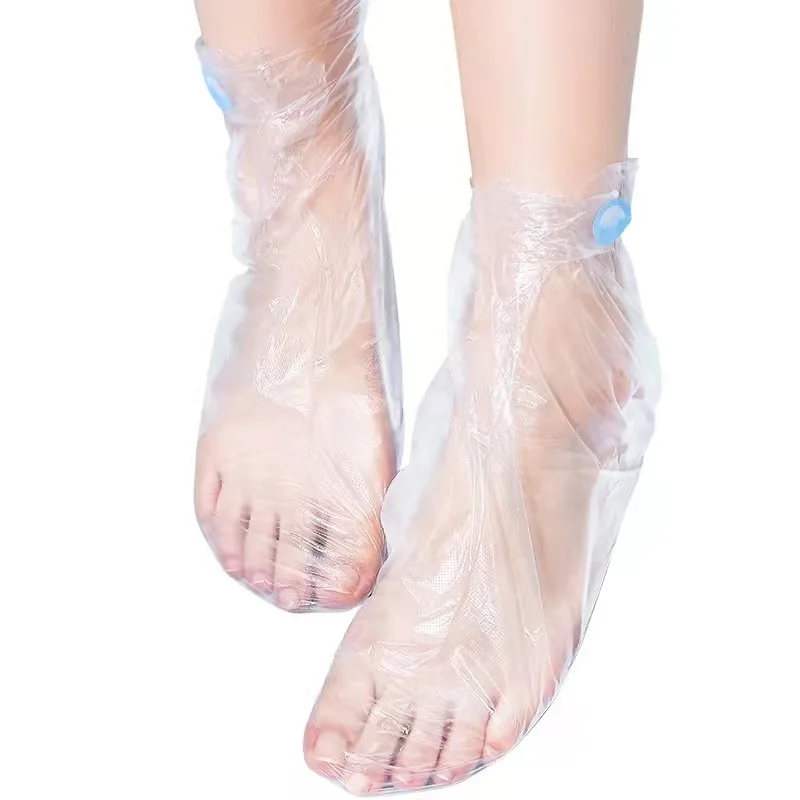 100PCS Transprent Disposable Foot Bags Detox SPA Covers Pedicure Prevent Infection Remove Chapped Foot Care Tools Bath Wipe