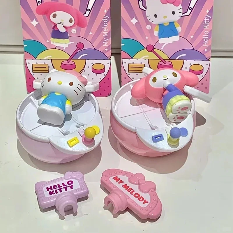 Sanrio Blind Box die Klaue Clip Puppe Maschine Blind Box Mini Melodie Kuromi Action figur Überraschung sbox Dekor Modell Spielzeug Kinder Geschenke