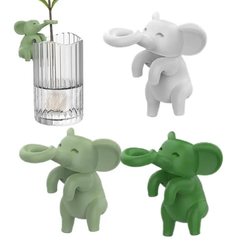 3Pcs Home Plant Propagation Buddy 3D Elephant Plant Holder Plastic Multifunctional Plant Supports Creative Plant Cutting Holder