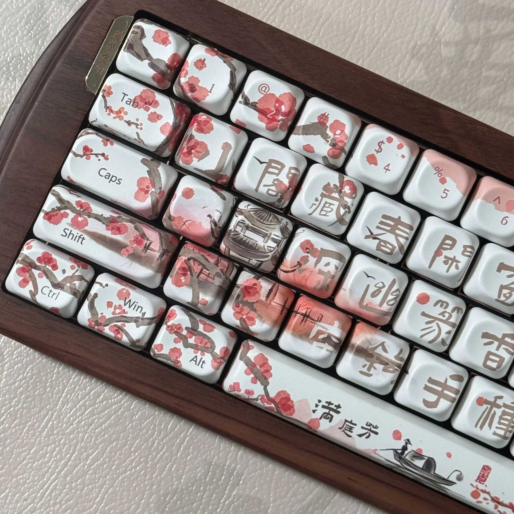 

120-клавишный индивидуальный профиль MOA, милые колпачки для клавиш, колпачки для клавиш из ПБТ с сублимационной краской для переключателей Cherry MX, механическая клавиатура