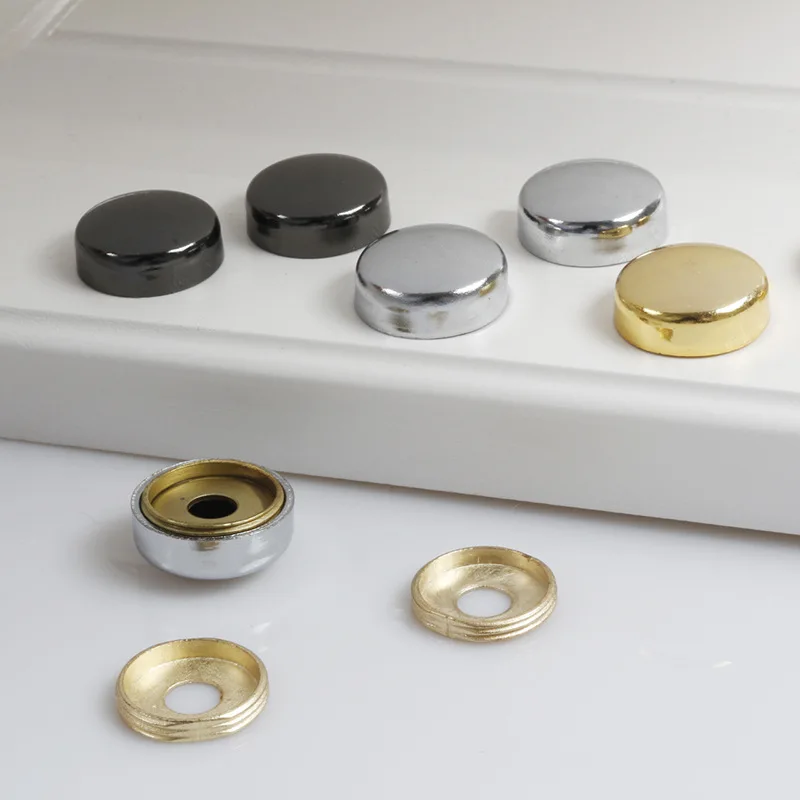 Iron Mirror Nails Advertising Screws Round Iron Decorative Caps Bathroom Glass Mirror Buttons Furniture Hardware Accessories