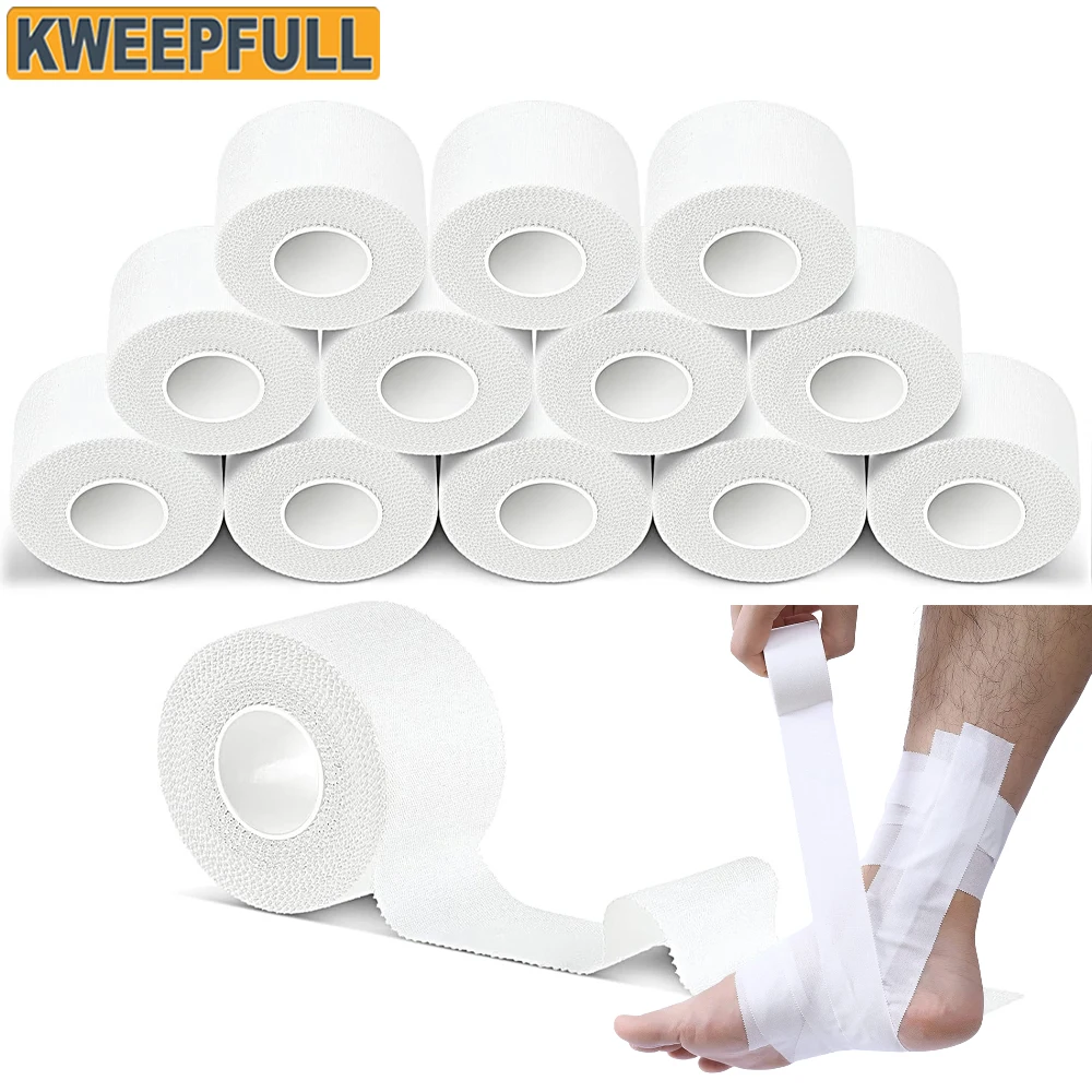 White Athletic Tape -Strong Adhesive Sports Tape No Sticky Residue Easy Tear Athletic Tapes & Wraps,Gymnastics Tape for Athletes