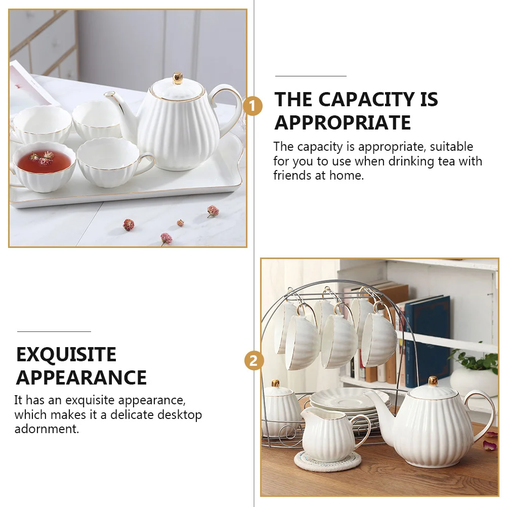 

Chic Teapot Pots Decorative Elegant European Style Coffee Ceramic Teaware Beautiful