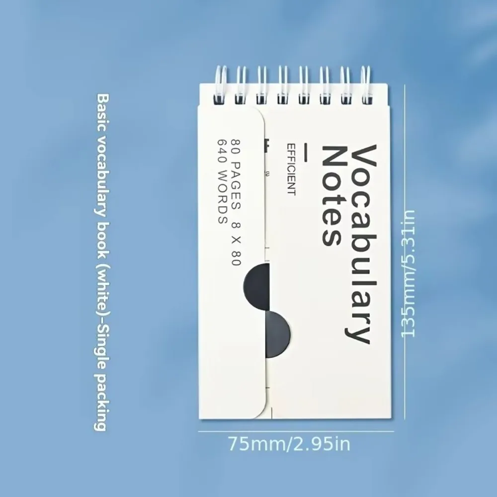 Libro di memoria per vocabolario tascabile facile da trasportare Aiuto per l'apprendimento delle lingue inglesi Libro di pianificazione personalizzato Aiuto per l'apprendimento delle lingue inglesi