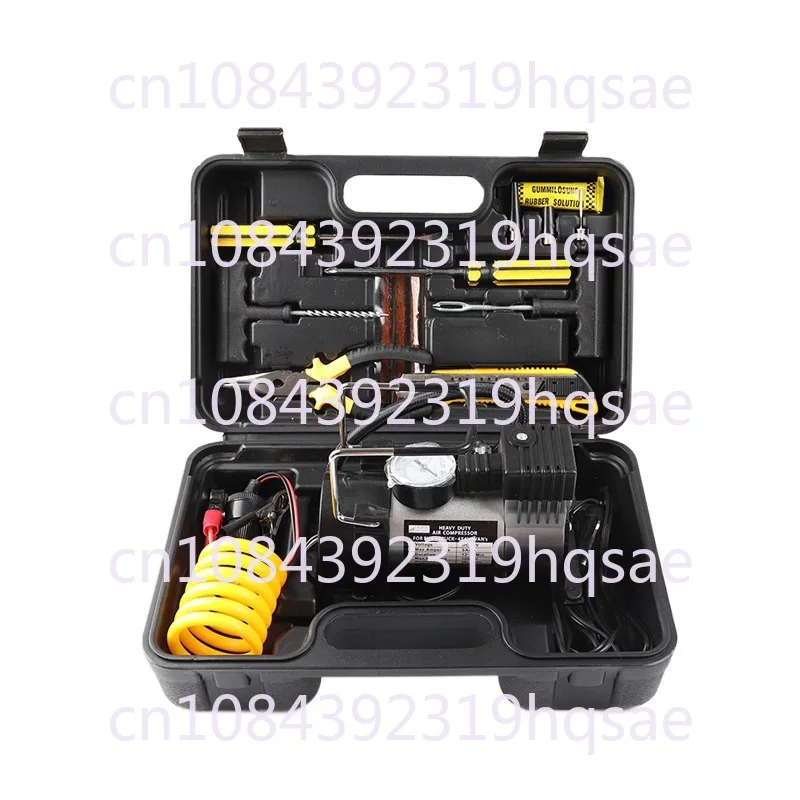 

12V Single/Double Cylinder Portable Vehicle Charging Pump Air Compressor with Tool Box Car Tyre Inflator