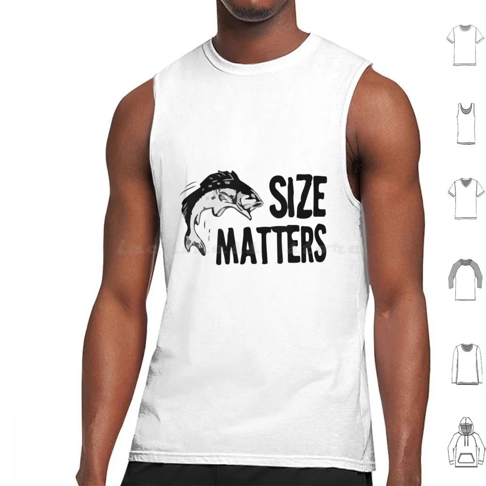 Size Matters Tank Tops Print Cotton Fish Or Die Fish Fishing Fathers Day Hobby Sport Sports Boat Water Sea Lake Fishes