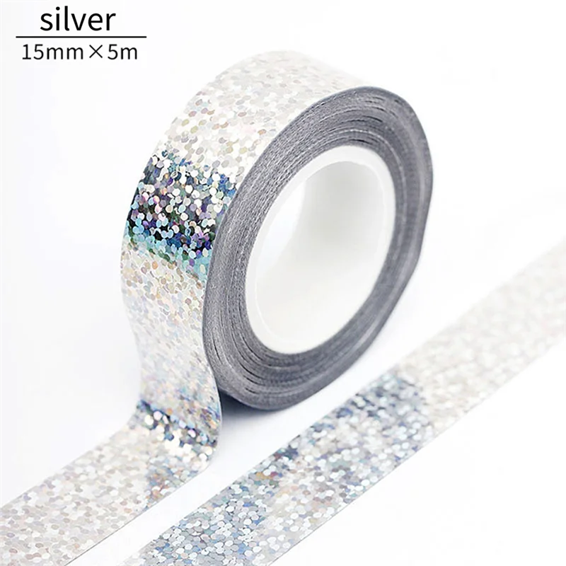 8PCS Masking Tape Rainbow Arts Home Office Decor Strong Viscosity 8 Colors Vibrant Easy Tear No Tape