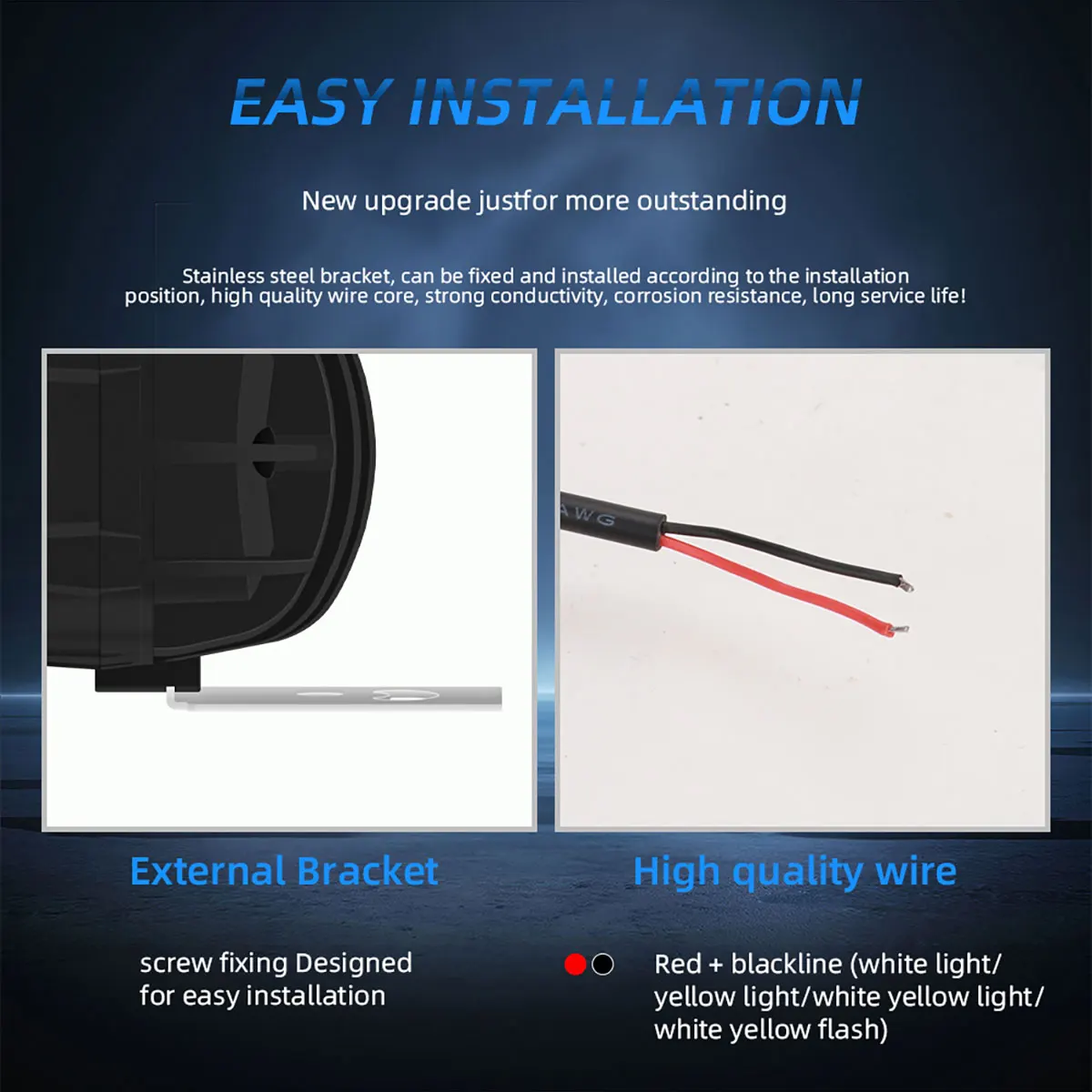 Motorcycle Work Lights Dual Color Led External Headlights High Low Beam Super Bright Lens Auxillary Lamp Driving Light for Scoot