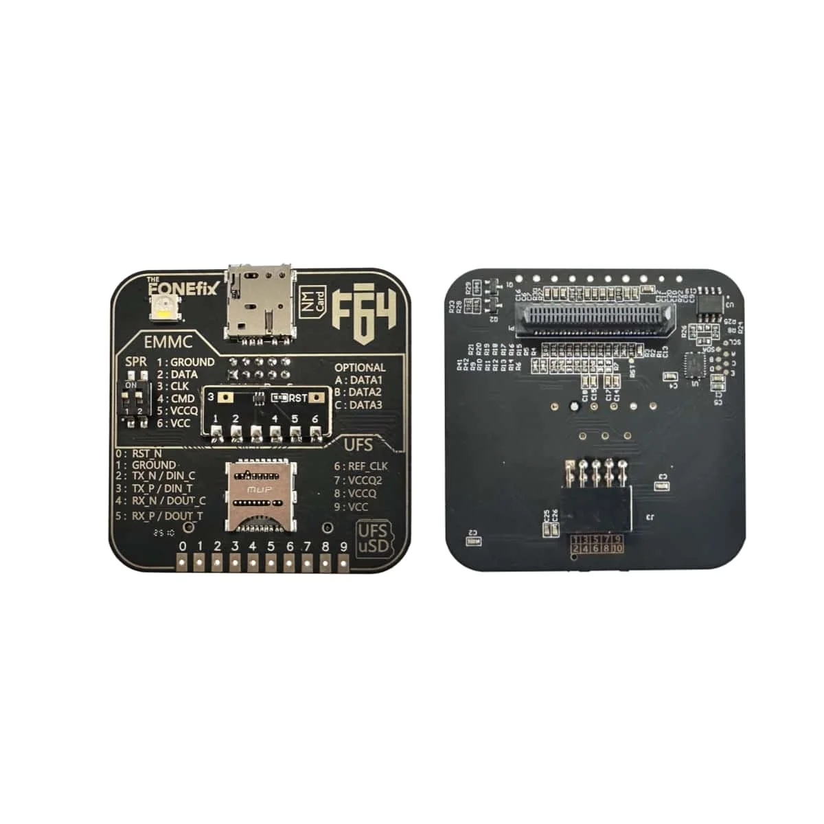 F64 Box Jtag Flash64 para Z3X Easy JTAG Plus Box Ultra con EMMC UFS BGA 153. 254. Adaptador de enchufe ISP 297 Caja JTAG fácil