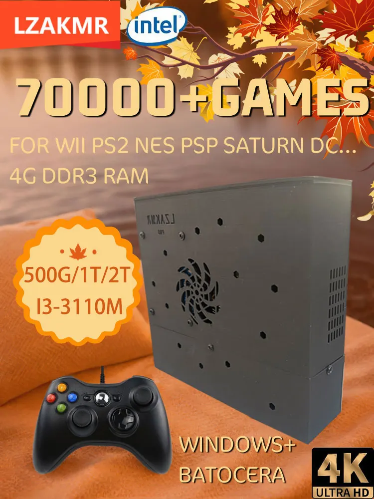 Plug-and-Play NOWY Retro Konsola do Gier z Ponad 70000 Grami dla Wii PS2 DC PSP GAMECUBE 2T z Pamięcią 2TB, Konsola X8 z Windows 11, Prezent dla Dzieci — zdjęcie produktu 7