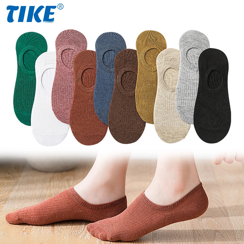 

Fashion No Show Socks Women 10 Pairs/Set Low Cut Anti-Slid Athletic Casual Invisible Liner Socks New