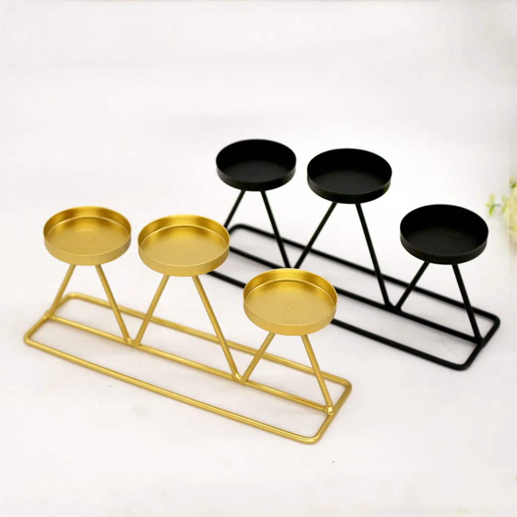 Triangle Candle Holder Christmas Date Decorative High Quality.for Dinner Holder Party Wedding Brand New Candle