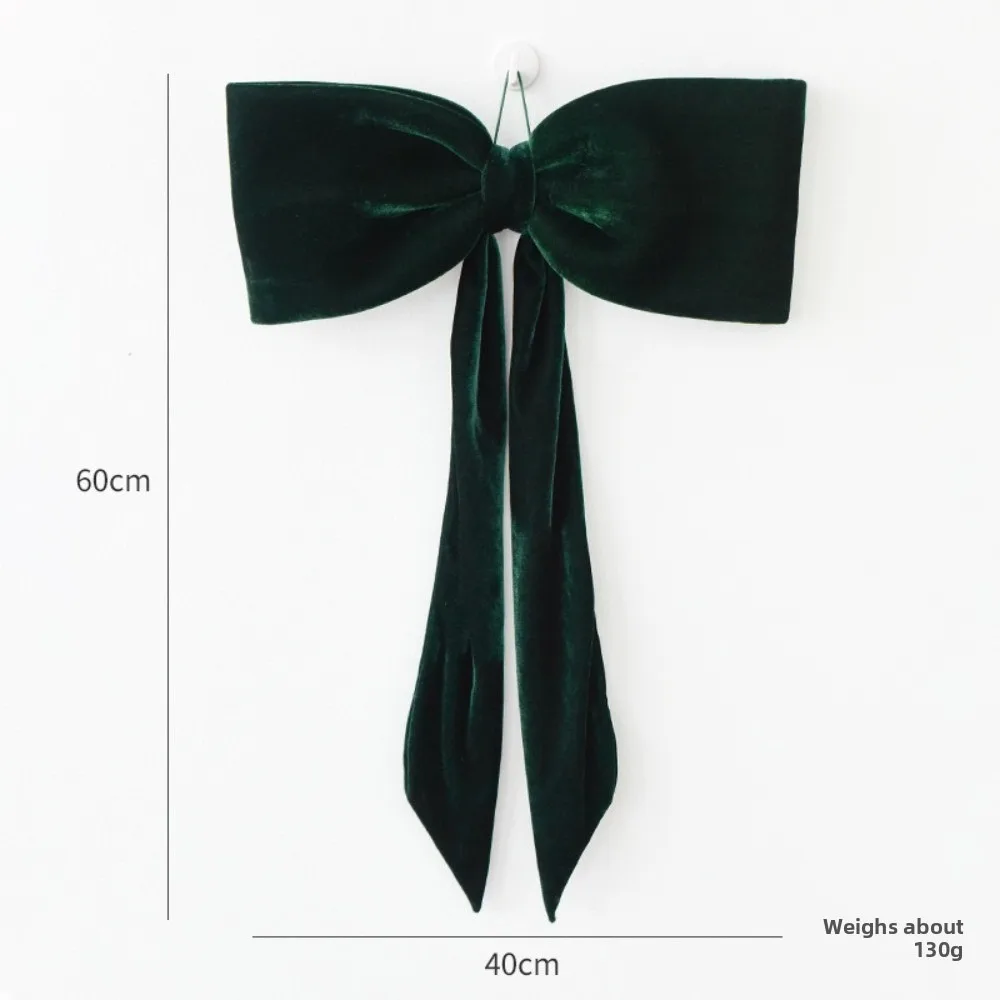 

New Bowknot Bowknot Pendant Red Green Creative Xmas Tree Ornament DIY Velvet Christmas Supplies Party Supplies