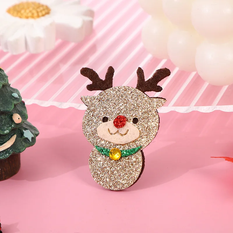 30 Stück Weihnachts-Santa-Weihnachtsmann-Rentierkopf-Hut, gepolsterte Applikationen für Haarspangen, Accessoires, Hüte, Taschen, Dekorationsaufnäher – Detail 7