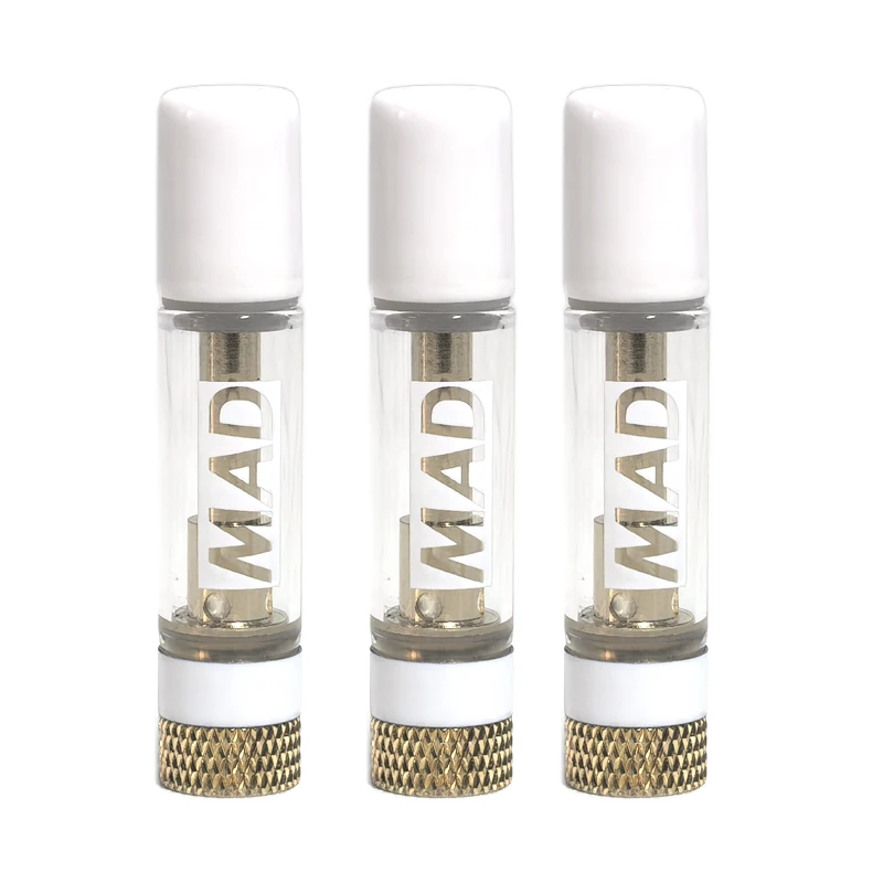 MAD Labs Vape cart Cartridge Empty 0.8ML/1.0ML glass Ceramic Coil 510 Thread Atomizer Vaporizer for Preheating battery