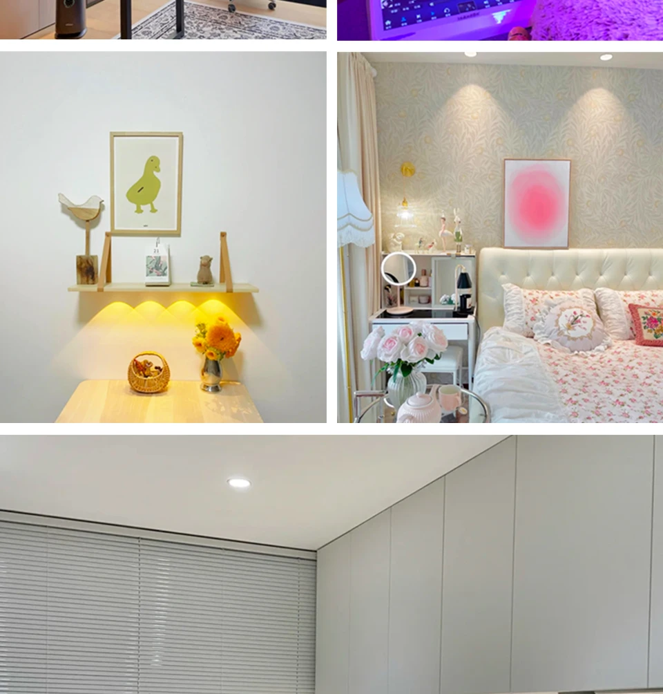 Selling LED Cabinet Light RGB Puck Lights Remote Controller Dimmable Under Shelf Kitchen Counter Lighting Decoration Night Lamps