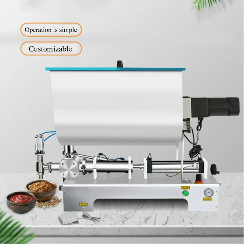 

Wholesale Chili Sauce Mixing Filling Machine Paste Peanut Butter Quantitative Filler Pneumatic Slurry Machiery