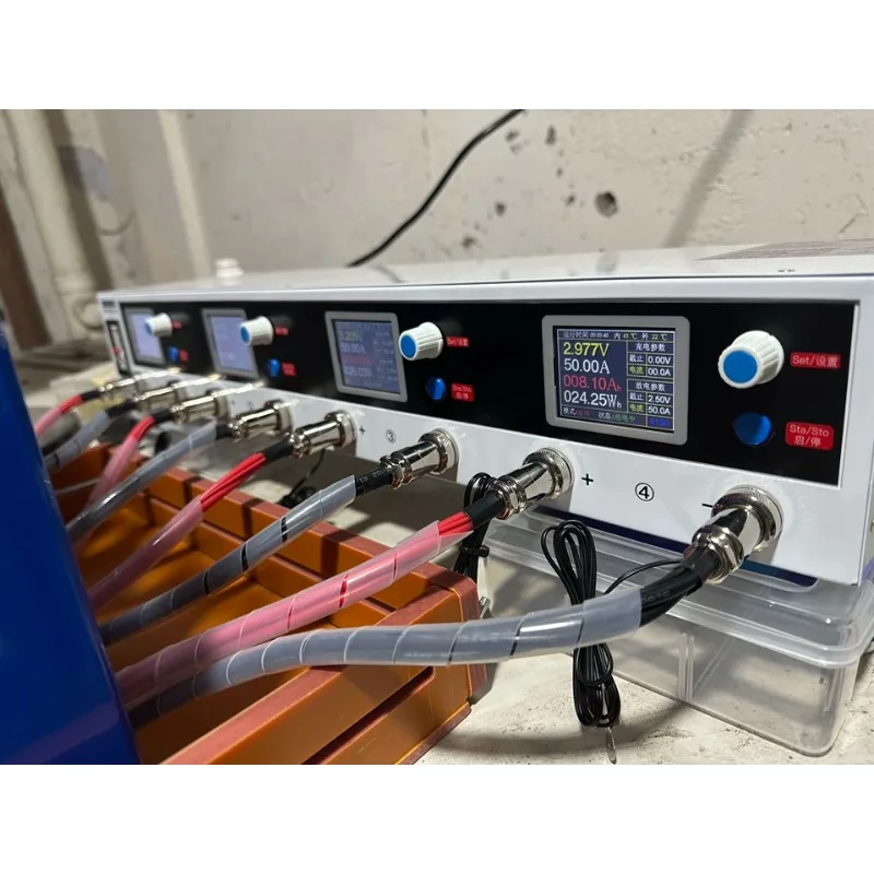 high precision 4 channel 5V 50A charge discharge detector battery pack voltage balance lithium battery capacity tester