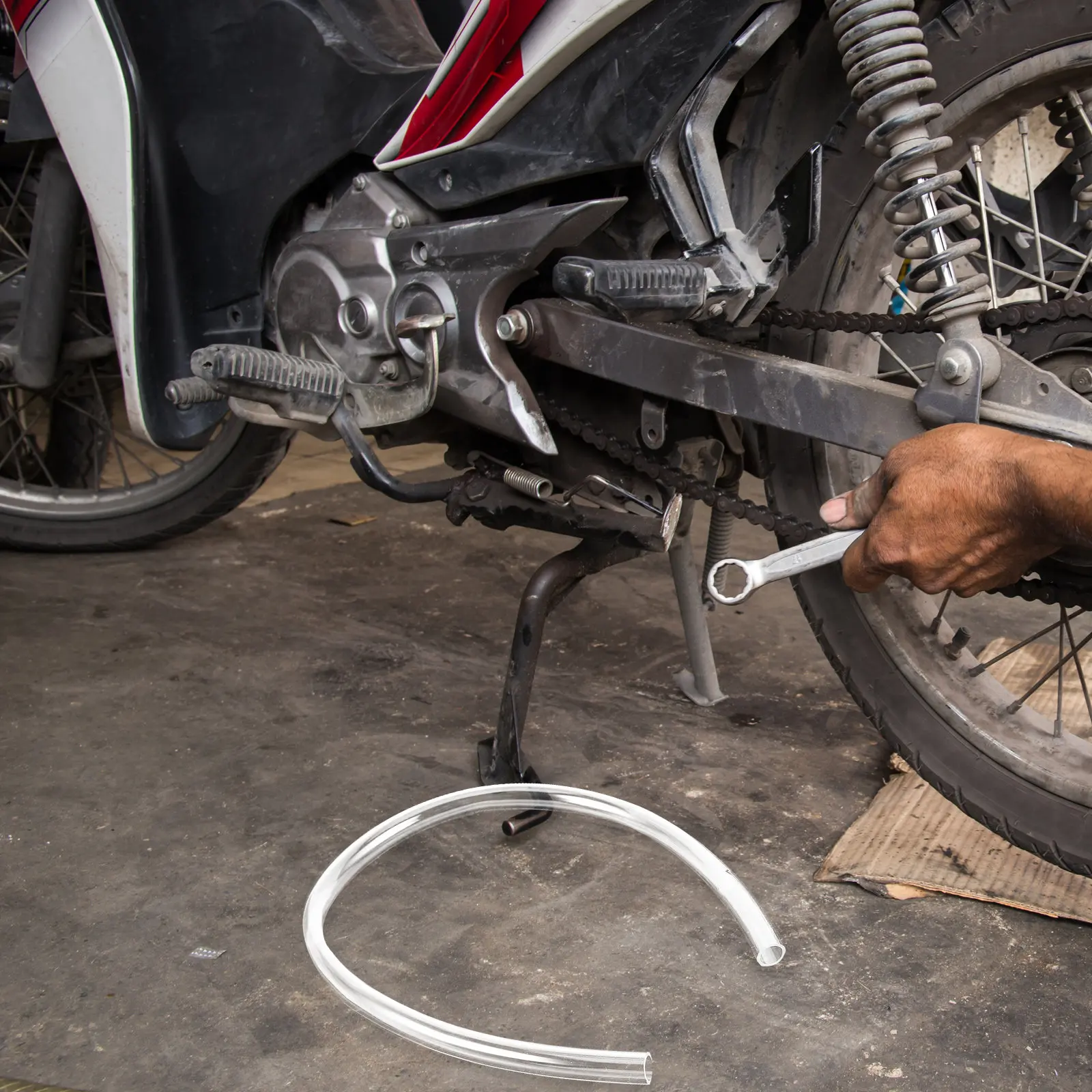 1Set Motorcycle Fuel Transfer Tube Universal Brake Fluid Bleeding Tool Flexible Oil-Resistant Transparent Hose Motorcycle Brake