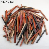 10/50pcs Small Pieces Sandalwood Rosewood 18*1*1 CM Lock Pixel Block Decorative DIY Mini Square Wood 5