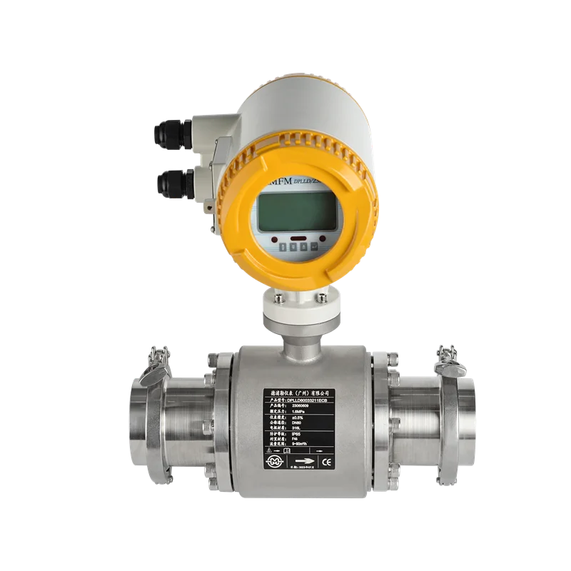 DOPPEL magnetic flowmeter 3a sanitary ued for food production pharmaceutical measurement