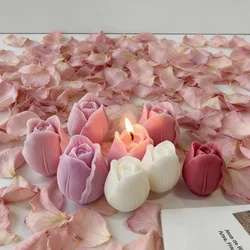 3D Tulips Candle Silicone Mold DIY Flower Tulip Resin Plaster Decoration