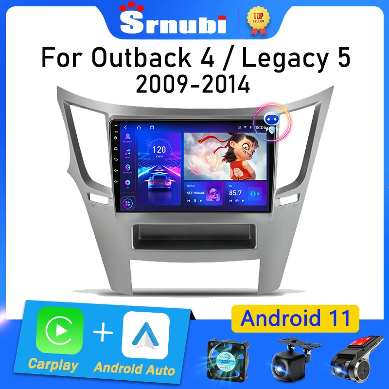 

Srnubi Android 11 автомобильный радиоприемник для Subaru Outback 4 BR Legacy 5 2009 - 2014 LHD мультимедийный плеер 2 din Carplay стерео 4G GPS DVD