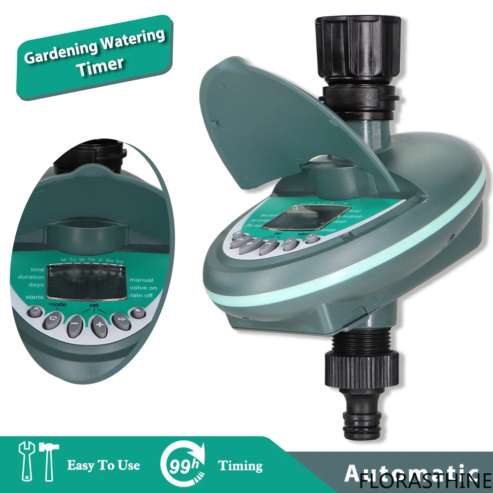 Garden Irrigation Timer LCD Display Watering Controller Daily Weekly Programming Greenhouse Potted Plants Automatic Sprinklers