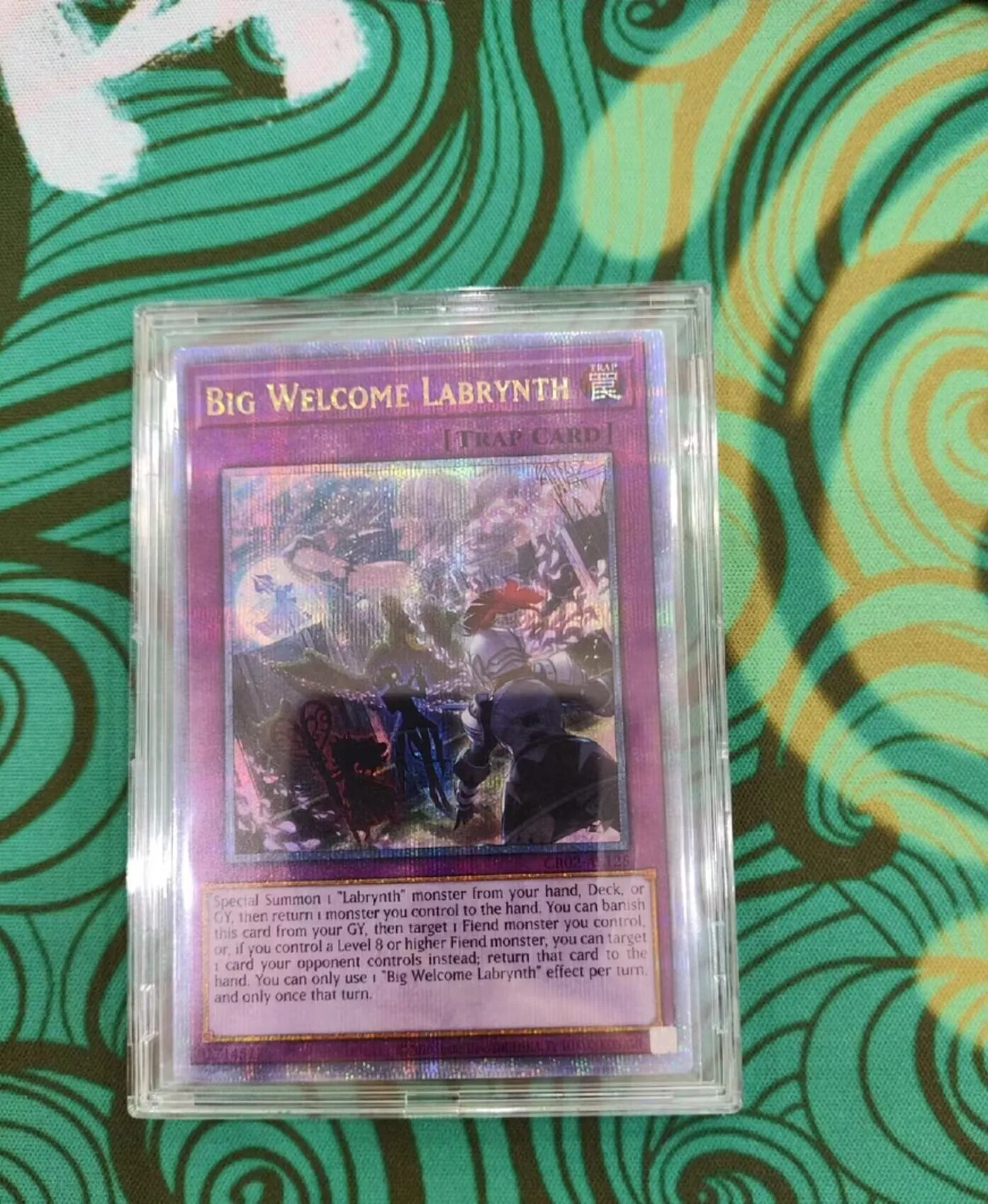 

Yugioh KONAMI Duel Monsters CR02-AE125 Big Welcome Labrynth 25th Quarter Century Secret Rare Asian English Collection Mint Card