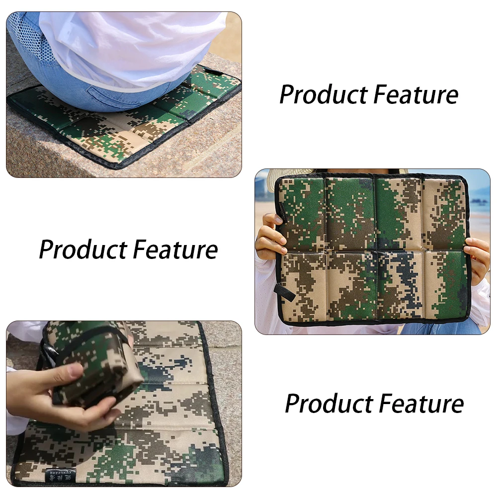 

4pcs Waterproof Seat Cushion Foldable Camping Mat Outdoor Mats Picnic Pad Lightweight Portable Oxford Fabric EVA Foam Beach