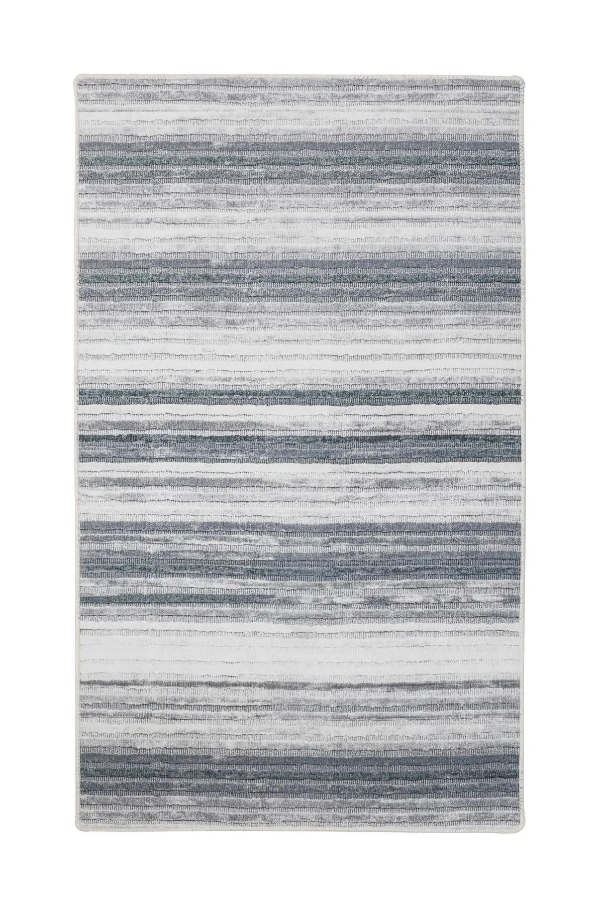 DOLBOVI 9026 gray fringed digital carpet non-slip washable runner