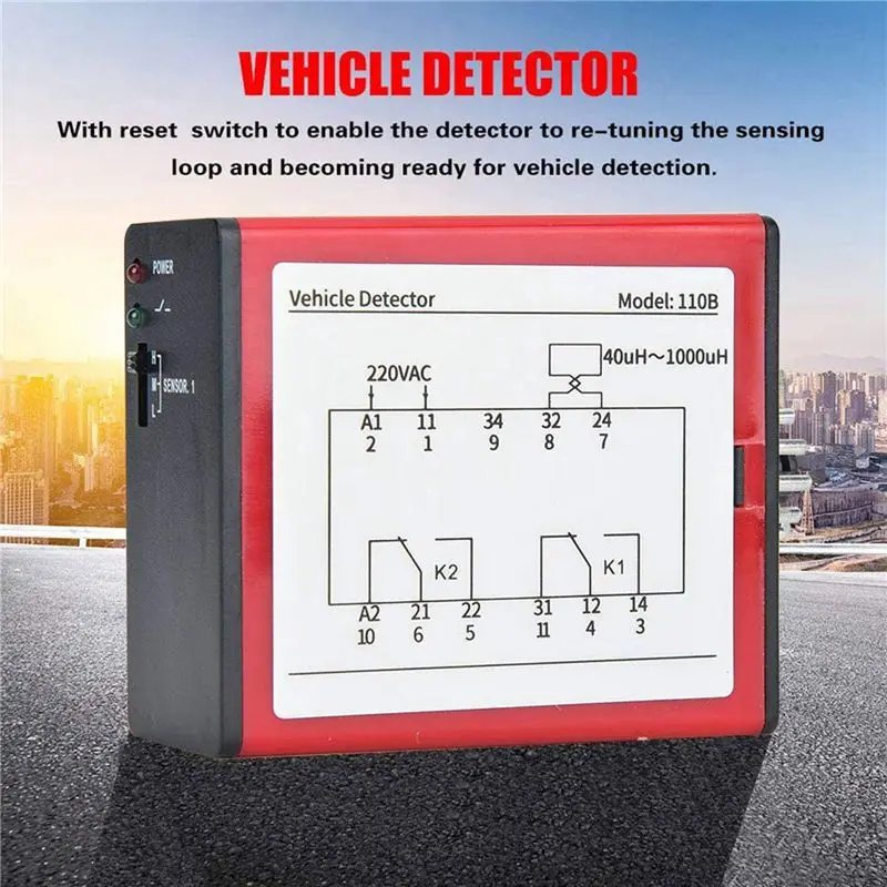 Limited Stock-FF 4X 110B Vehicle Detector AC220V Single Channel Inductive Vehicle Loop Detector For Car Parking Lot Access Contr