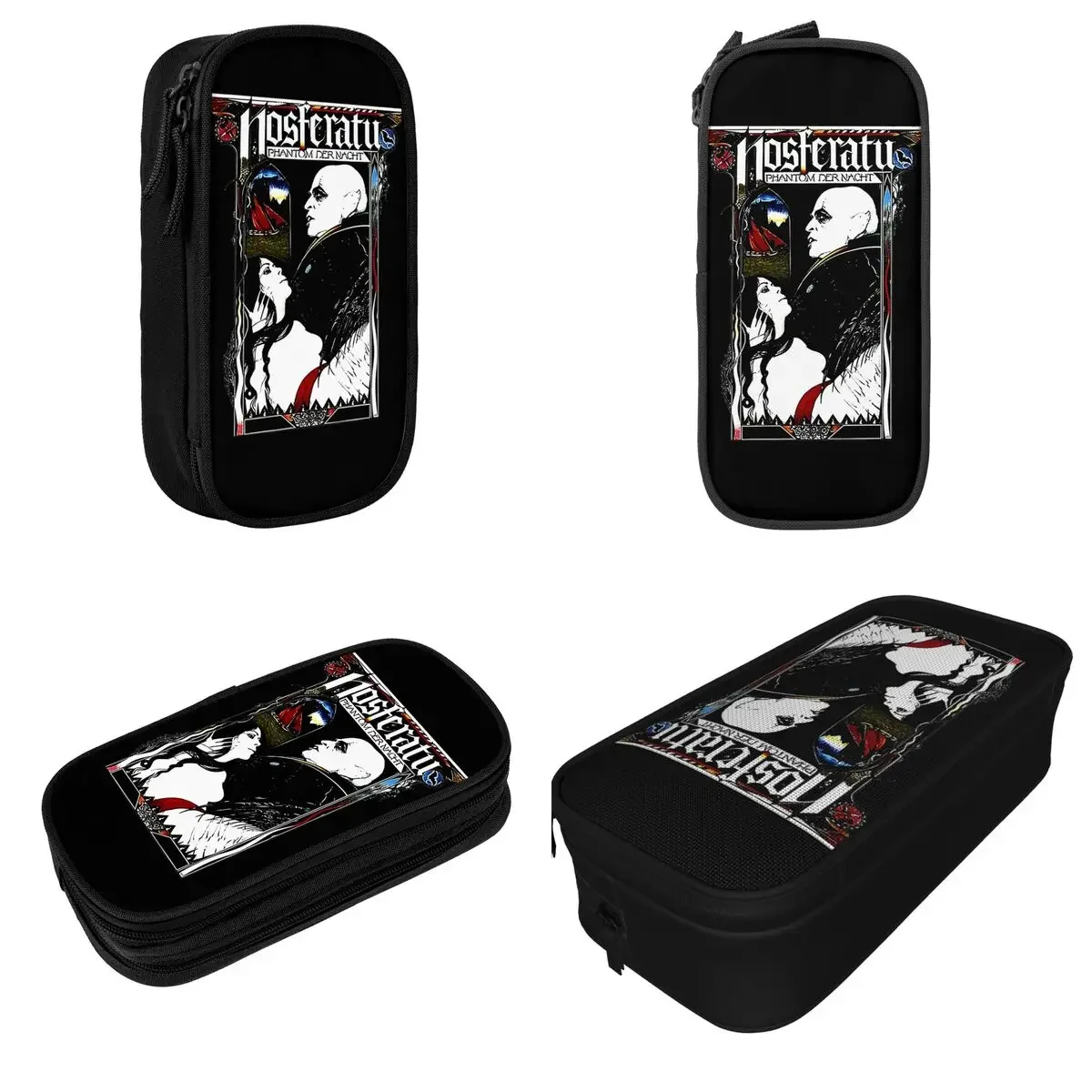 Nosferatu The Vampire 1922 Horror Movie Pencil Case Lovely Pen Bag for Student Large Storage School Cosmetic  Pouch